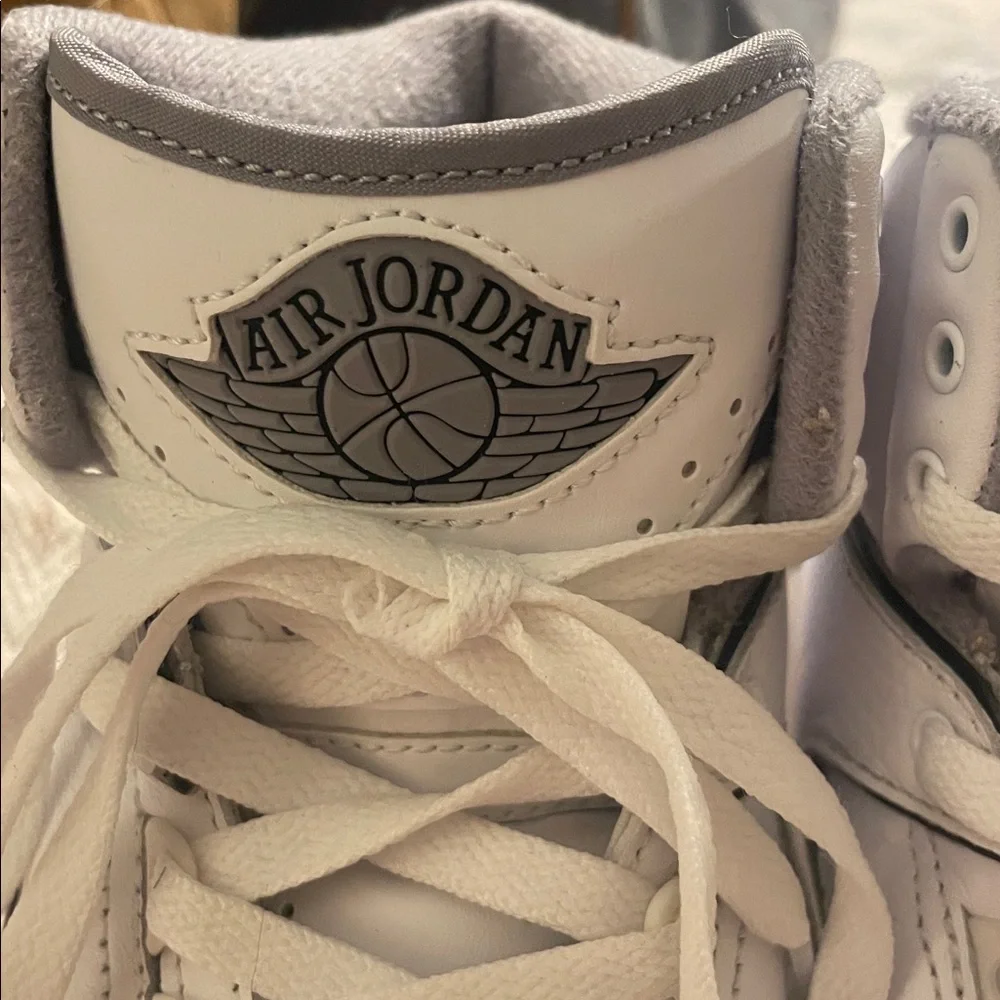 Jordan White High-Top Athletic Shoes - Picture 2 of 8